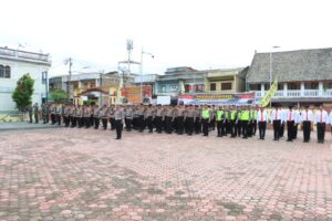 Polres Samosir Laksanakan Apel Gelar Pasukan Operasi Patuh Toba 2023