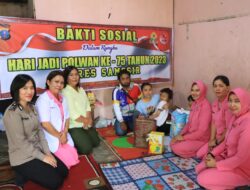 Sambut Hari Polwan Ke-75, Polwan Polres Samosir Lakukan Bakti Sosial