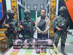 Luar Biasa, Satgas Pamtas RI-Mly Yonarmed 16/ TK Menggagalkan Penyelundupan Narkoba Jenis Shabu Seberat 10 KG