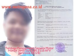 EB (28) alias Batee Diduga Menggelapkan Sepeda Motor Jenis Sonix dan Uang