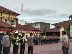 Bintara Senior, Pimpin Apel Pagi di Mapolres Samosir