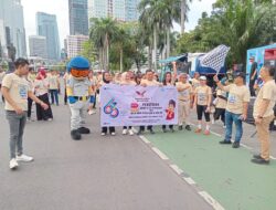 Jasa Raharja DKI Jakarta Rayakan HUT ke 63 dengan Senam Bersama dan Fun Walk
