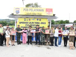 Bupati Samosir Semangati Personil POS PAM OPS LALIN TOBA 2023
