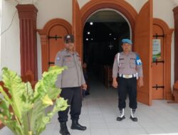 Polres Samosir Tingkatkan Keamanan, Menjelang dan Saat Pelaksanan Ibadah Minggu Gereja