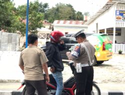 Polres Samosir Bersama Bapendasu Pangururan Gelar Razia Gabungan untuk Kepatuhan Pajak Kendaraan Bermotor