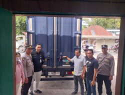 Dari Belawan ke Samosir, Polres Samosir Amankan Distribusi Kertas Surat Suara Pilkada Serentak 2024