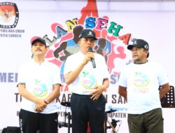 Polres Samosir Ikuti Jalan Sehat Menuju Pemilihan Serentak 2024, Wujudkan Pilkada Damai dan Sehat
