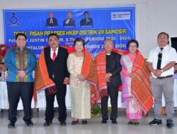 Bupati Samosir Hadir Dalam Pisah Sambut Praeses Distrik VII Samosir
