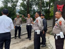 Ditlantas Polda Sumut Cek Kesiapan Jalan, Parkiran di Objek Wisata Kecamatan Harian Samosir