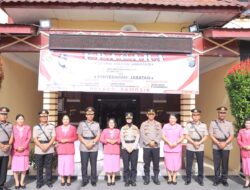 Serah Terima Jabatan Kabag Ops, Kabag SDM, Kasat Pam Obvit, dan Kapolsek Palipi Polres Samosir
