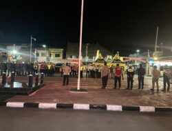 Kapolres Samosir Memimpin Patroli Skala Besar Untuk Antisipasi Gangguan Kamtibmas Disituasi Nasional Saat Ini
