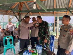Polres Samosir Rayakan HUT TNI ke 80 Di Makoramil 03 Pangururan
