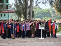 Upacara Hari Kesadaran Nasional, ASN Samosir Kompak Kenakan Ulos