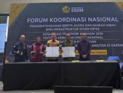 Wabup Samosir Tandatangani Berita Acara dan Naskah Hibah BMN Infrastruktur Ditjen EBTKE Kementerian ESDM