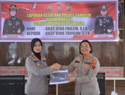 Apel Farewell and Welcome Parade Tandai Pergantian Kapolres Samosir