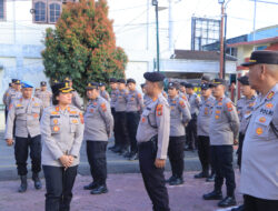 Kapolres Samosir AKBP Rina Sry Nirwana Tarigan, S.I.K Pimpin Apel Perdana dengan Bahasa Inggris