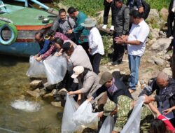 Jaga Ekosistem Danau Toba, Bupati Samosir bersama Yayasan Pusuk Buhit Tebar 1.000 Bibit Ikan dan Tanam 1.000 Pohon