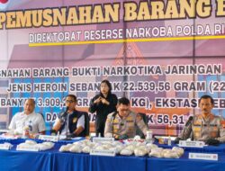 Ribuan Tersangka Narkotika Diciduk Polda Riau Sampai April 2026