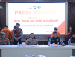 Polres Samosir Ungkap Tiga Kasus Pencurian, Enam Tersangka Diamankan