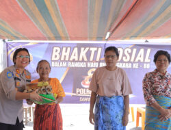 Polres Samosir Gelar Bakti Sosial dan Kesehatan di Hasinggahan, Ratusan Warga dan Pelajar Terima Manfaat