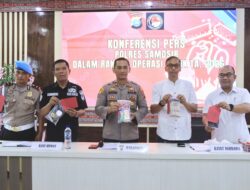 Polres Samosir Ungkap 4 Kasus Narkotika Selama Operasi Antik Toba 2026, Selamatkan 1.219 Jiwa