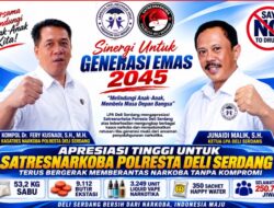 LPA Deli Serdang Apresiasi Satresnarkoba Polresta Deli Serdang  Ungkap Kasus Narkoba Besar, Selamatkan 250 Ribu Jiwa